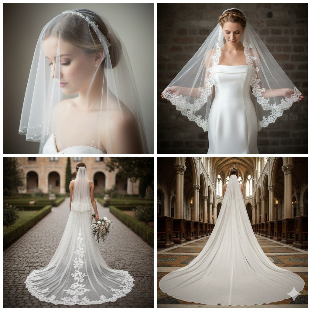 Guía SPACIOBODAS sobre escoger velo de novia: 